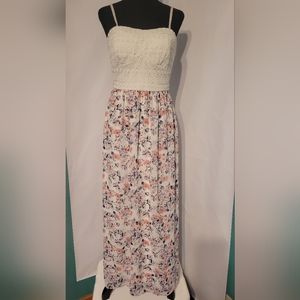 Lily Rose Lace Floral Maxi Dress Size Large